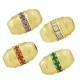 Tubo in Metallo Ottone Cilindo con Zirconi 17x11mm
