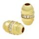 Tubo in Metallo Ottone Cilindo con Zirconi 17x11mm