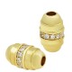 Tube Cylindrique en Laiton Zircon 17 x 11 mm Ø 4 mm