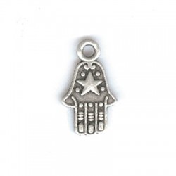 Zamak Charm Hamsa Hand Fatima 10x15mm