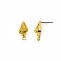 Boucle D'Oreille en Zamak Coquillage avec Boucle 8 x 15 mm