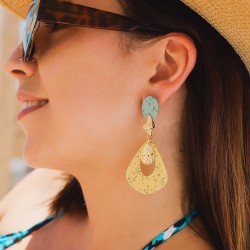 Zamak Earring Shell with Loop 8x15mm