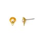 Boucle D'Oreille en Zamak Coquillage Perle 9 x 10 mm