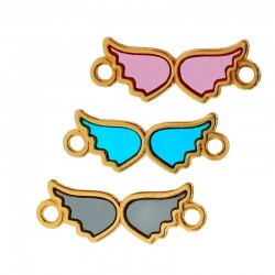 Enameled Zamak Connector Wings 21x10mm