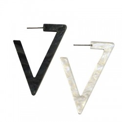 Plexi Acrylic Earring Triangle 35x49mm