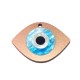 Wooden w/ Plexi Acrylic Pendant Evil Eye 45x35mm