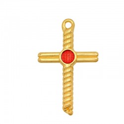 Zamak Pendant Cross w/ Enamel 22x31mm