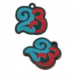 Wooden Lucky Charm “23” 19mm
