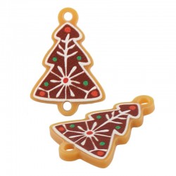 Plexi Acrylic Lucky Connector Gingerbread Tree 16x23mm