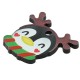 Plexi Acrylic Lucky Charm Penguin w/ Scarf & Heart 22x20mm