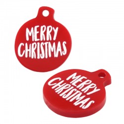 Plexi Acrylic Lucky Charm Ornament “MERRY CHRISTMAS” 17x20mm