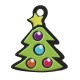 Πλέξι Ακρυλικό Μοτίφ Γούρι Χριστουγεννιάτικο Δέντρο 16x19mm
