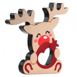 Wooden & Plexi Acrylic Lucky Deco Deer 116x109mm 