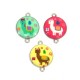Enameled Zamak Connector Round Lama 18mm