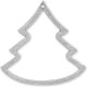 Pendentif Sapin de Noël en Métal/Zamac, 120x110mm