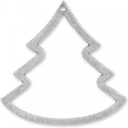 Pendentif Sapin de Noël en Métal/Zamac, 120x110mm
