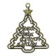 Zamak Lucky Pendant Christmas Tree w/ Wishes 58x65mm