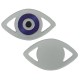Πλέξι Ακρυλικό Στοιχείο Μάτι για Μακραμέ 21x12mm