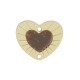 Πλέξι Ακρυλικό Στοιχείο Καρδιά για Μακραμέ 22x19mm
