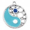 999° Silver Antique Plated/ Azure/ White/ Cerulean