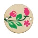 Ξύλινο Στοιχείο Στρογγυλό Λουλούδι Φύλλο για Μακραμέ 24mm