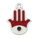 Zamak Charm Hamsa Hand w/ Evil Eye & Enamel 14mm