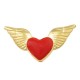 Zamak Slider Heart Wings w/ Enamel 20x10mm (Ø1.2mm)