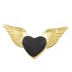 Zamak Slider Heart Wings w/ Enamel 20x10mm (Ø1.2mm)