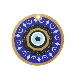 Plexi Acrylic Pendant Round w/ Evil Eye 45mm