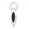 999° Silver Antique Plated/ Black