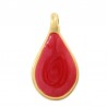 24K Gold Plated/ Pearlised Red