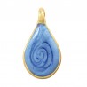 24K Gold Plated/ Pearlised Blue