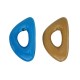 Ciondolo in Ceramica Smaltata Triangolo Irregolare 54x33mm