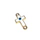Connettore in Zama Croce Smaltata con Occhio Turco 11x16mm