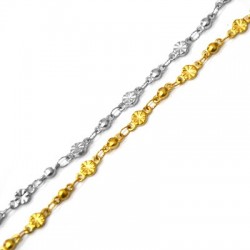 Catena in Acciaio Inossidabile 304 con Fiori 4x3mm