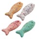 Ceramic Matte Slider Pendant Fish 70x30mm