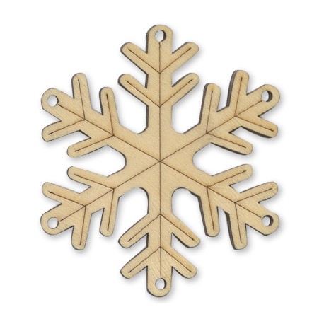 Wooden Snowflake 80mm