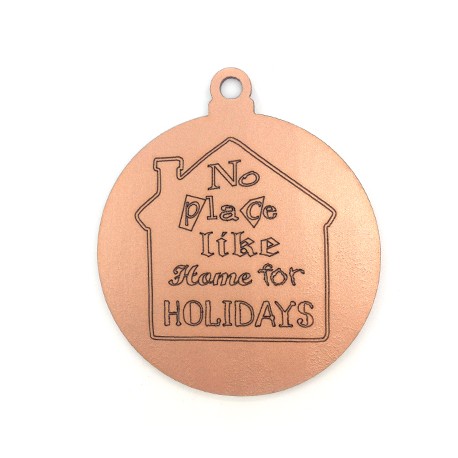 Wooden Pendant "No place like Home for HOLIDAYS" 80mm