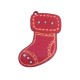 Wooden Pendant Enamel Boot 40x60mm