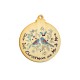 Wooden Pendant Lucky Round  94x80mm