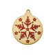 Wooden Lucky Pendant Snowflake 70x60mm