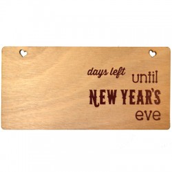 Wooden Board “New Year's Eve" 110x220mm