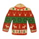 Wooden Lucky Pendant Christmas Pullover Sweater 78x75mm