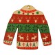 Wooden Lucky Pendant Christmas Pullover Sweater 78x75mm