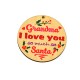 Wooden Lucky Pendant Round "Grandma I love you" 70mm