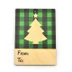 Wooden Card Christmas Tree "From - To" 60x85mm