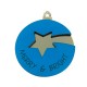 Wooden and Plexi Acrylic Pendant with Star "MERRY/BRIGHT" 60mm