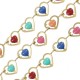 Catena in Acciaio Inossidabile 304 Smaltata con Cuore 7x6 mm