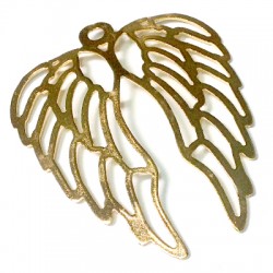 Brass Pendant Angel Wings 57x46mm