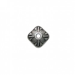 Zamak Bead Bali Style Flattened Cone 12x8mm Ø2.5mm